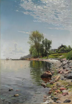 Coastal View by Peder Mork Monsted Oil Painting