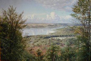 Himmelbjergit, View over Jul Lake (From H.C. Andersens Creek) Oil painting by Peder Mork Monsted