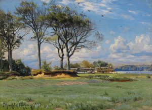 Spring Landscape by Peder Mork Monsted Oil Painting