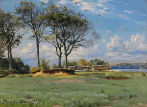 Spring Landscape by Peder Mork Monsted Oil Painting