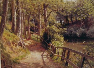 The Forest Path Oil painting by Peder Mork Monsted