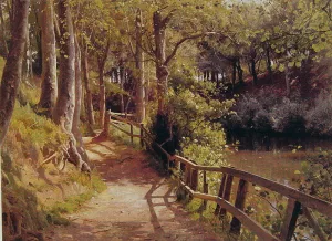 The Forest Path by Peder Mork Monsted Oil Painting