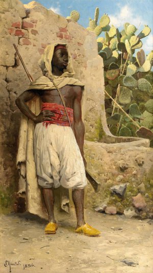 The guard by Peder Mork Monsted Oil Painting