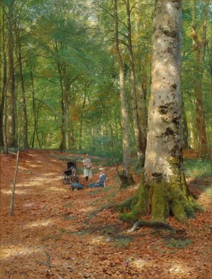 The Woodland Glade Oil painting by Peder Mork Monsted