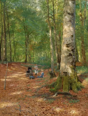 The Woodland Glade by Peder Mork Monsted Oil Painting