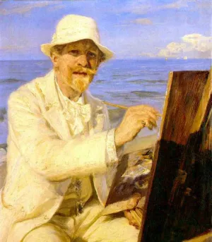 Autorretrato del Pintor by Peder Severin Kroyer - Oil Painting Reproduction