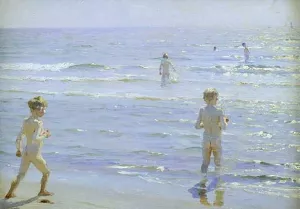 Bano de Muchachos by Peder Severin Kroyer - Oil Painting Reproduction
