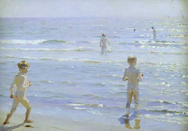 Main Product Photo of Bano de Muchachos Painting by Peder Severin Kroyer