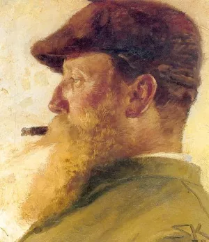 Christian Krogh by Peder Severin Kroyer Oil Painting