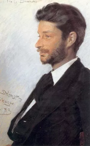 Georg Brandes by Peder Severin Kroyer - Oil Painting Reproduction