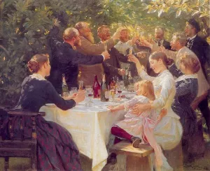 Hip Hip Hurrah! Oil painting by Peder Severin Kroyer