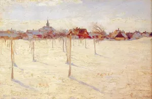 Hornbaek en Invierno by Peder Severin Kroyer Oil Painting