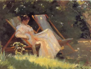 Marie en el Jardin by Peder Severin Kroyer - Oil Painting Reproduction
