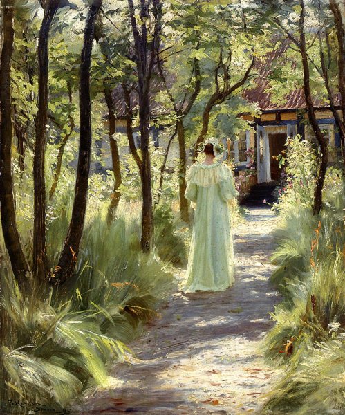 Main Product Photo of Marie in the Garden Painting by Peder Severin Kroyer