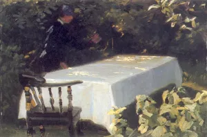 Mesa en el Jardin by Peder Severin Kroyer Oil Painting