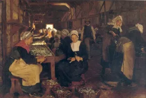 Mujeres en Concarneau by Peder Severin Kroyer - Oil Painting Reproduction