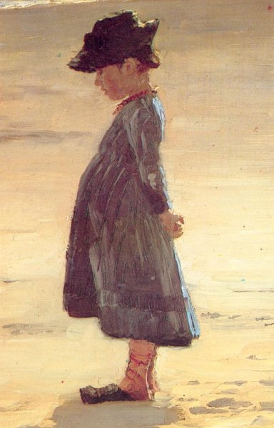 Main Product Photo of Nina en la Playa Painting by Peder Severin Kroyer