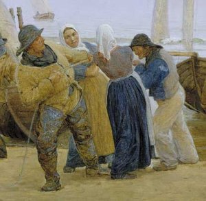 Pescadores de Hornbaek by Peder Severin Kroyer Oil Painting
