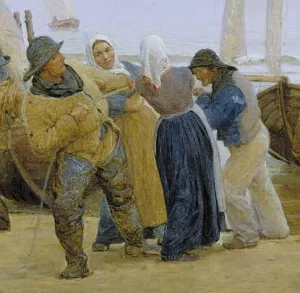 Pescadores de Hornbaek by Peder Severin Kroyer Oil Painting