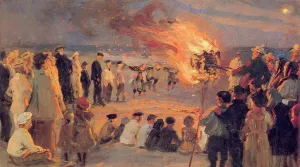 Playa de Skagen Oil painting by Peder Severin Kroyer