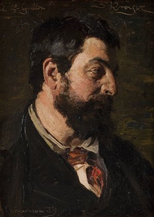 Portraet af den franske maler Alfred Guillou by Peder Severin Kroyer Oil Painting