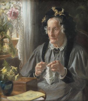 Portraet af konferensradinde S.A. Casse F. Engelbreth by Peder Severin Kroyer Oil Painting