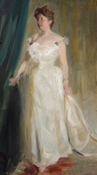Main Product Photo of Portraet af lensgrevinde Lillie Suzanne Raben-Levetzau  Painting by Peder Severin Kroyer