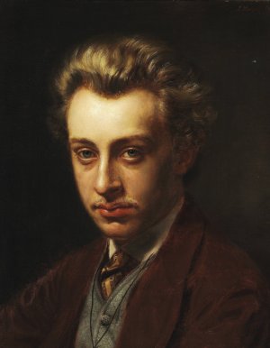 Portraet af maleren Frans Schwartz by Peder Severin Kroyer Oil Painting