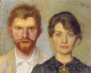 Retrato del Matrimonio by Peder Severin Kroyer Oil Painting