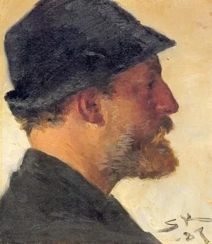 Viggo Johansen by Peder Severin Kroyer - Oil Painting Reproduction