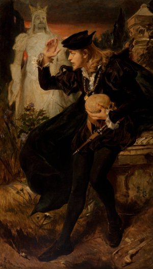 Hamlet's Vision by Pedro Americo Oil Painting