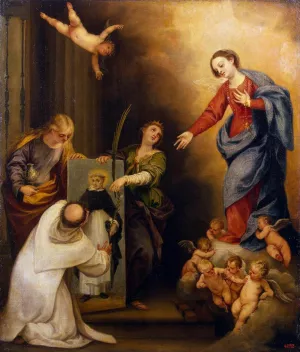 St Dominic in Soriano by Pedro Anastasio Bocanegra Oil Painting