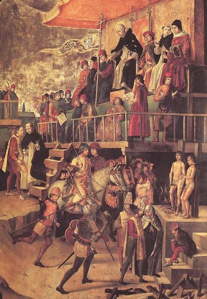 Main Product Photo of Burning of the Heretics Auto-da-fe Painting by Pedro Berruguete