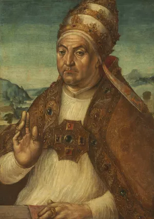 Portrait of Pope Sixtus IV della Rovere by Pedro Berruguete Oil Painting