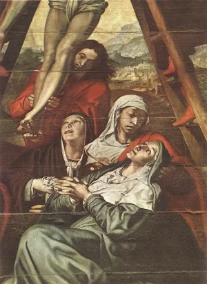 Descent from the Cross Detail painting by Pedro De Campana