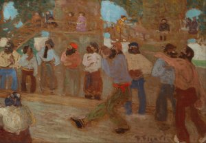Cancha de bochas by Pedro Figari Oil Painting