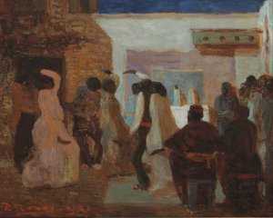 Candombe o Candombe bajo la luna by Pedro Figari Oil Painting