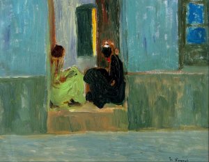 Negras en la puerta o Negras en zaguan by Pedro Figari Oil Painting