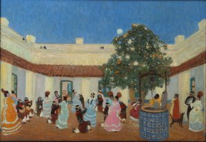 Patio by Pedro Figari Oil Painting