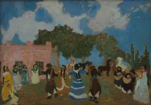 Pericon Oil painting by Pedro Figari