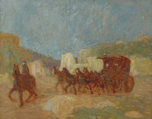 Una diligencia by Pedro Figari Oil Painting