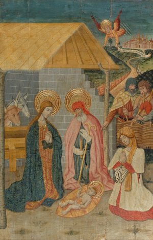 Nativity by Pedro Garcia De Benabarre Oil Painting
