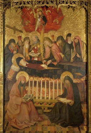 Dormition of the Virgin by Pedro Garcia De Benavarre Oil Painting