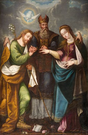 The Marriage of the Virgin by Pedro Ramirez Oil Painting