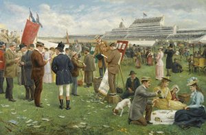 Derby day, Epsom by Pedro Vega Y Munoz Oil Painting
