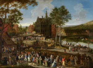 Flemish Kermis by Peeter Gijsels Oil Painting