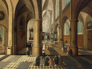 Church Interior by Peeter Neeffs The Elder - Oil Painting Reproduction