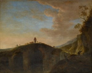 Stone Bridge by Peeter Van Bredael Oil Painting