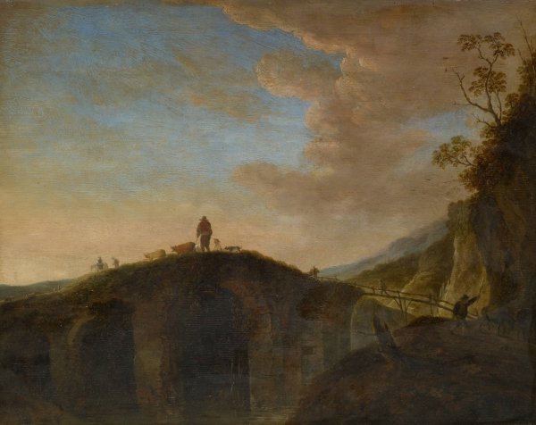 Main Product Photo of Stone Bridge Painting by Peeter Van Bredael