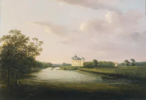 Motiv fran Stromsholm by Pehr Gustaf Von Heideken Oil Painting